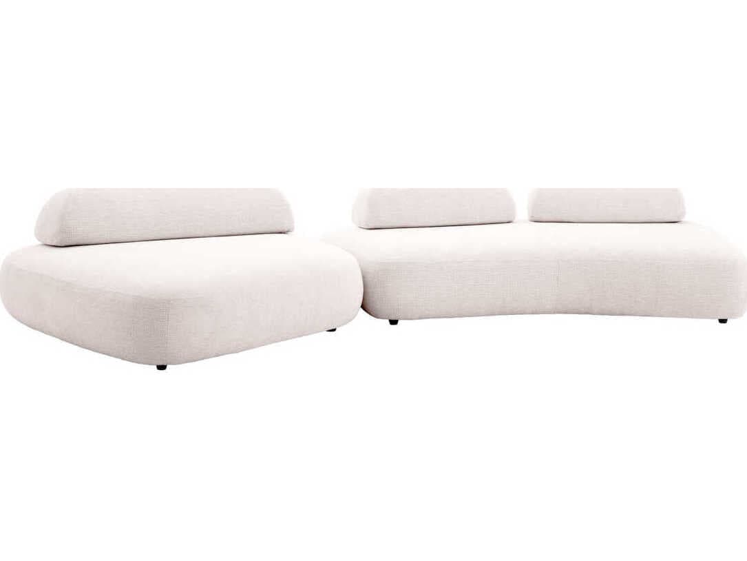 Eichholtz Residenza Lyssa Sand Black Feet White Upholstered Modular