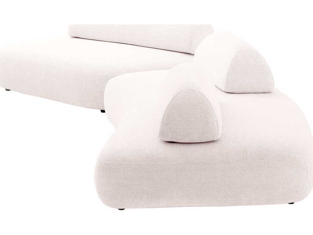 Eichholtz Residenza Lyssa Sand Black Feet White Upholstered Modular