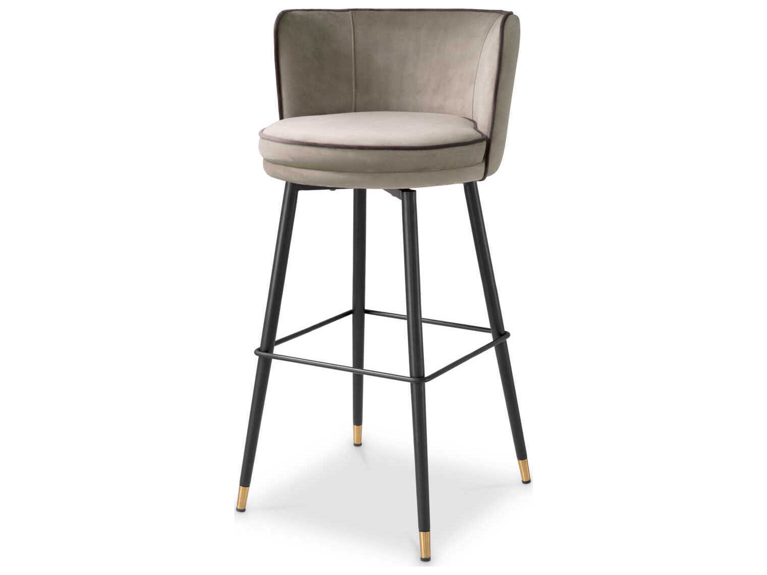 Eichholtz Grenada Velvet Upholstered Swivel Bar Stool