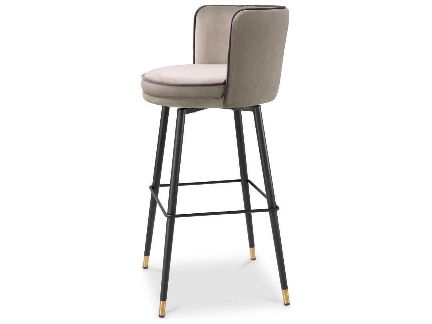 Eichholtz Grenada Velvet Upholstered Swivel Bar Stool