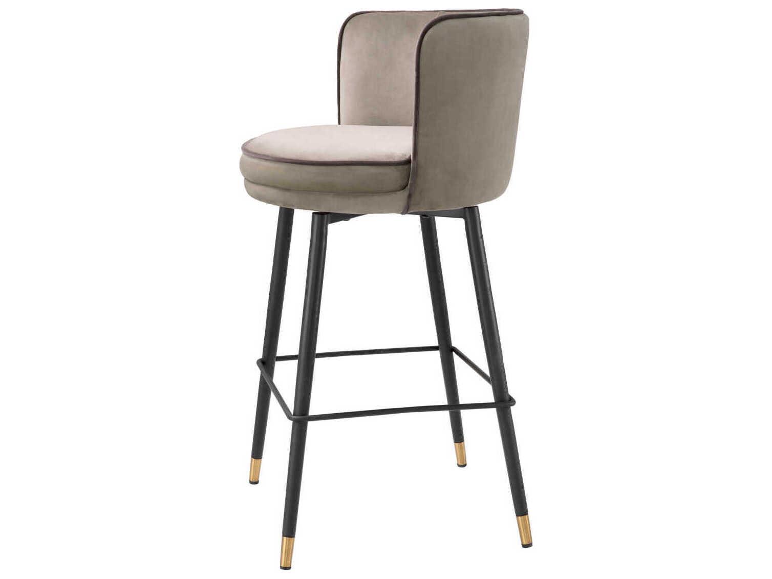 Eichholtz Grenada Velvet Upholstered Swivel Counter Stool