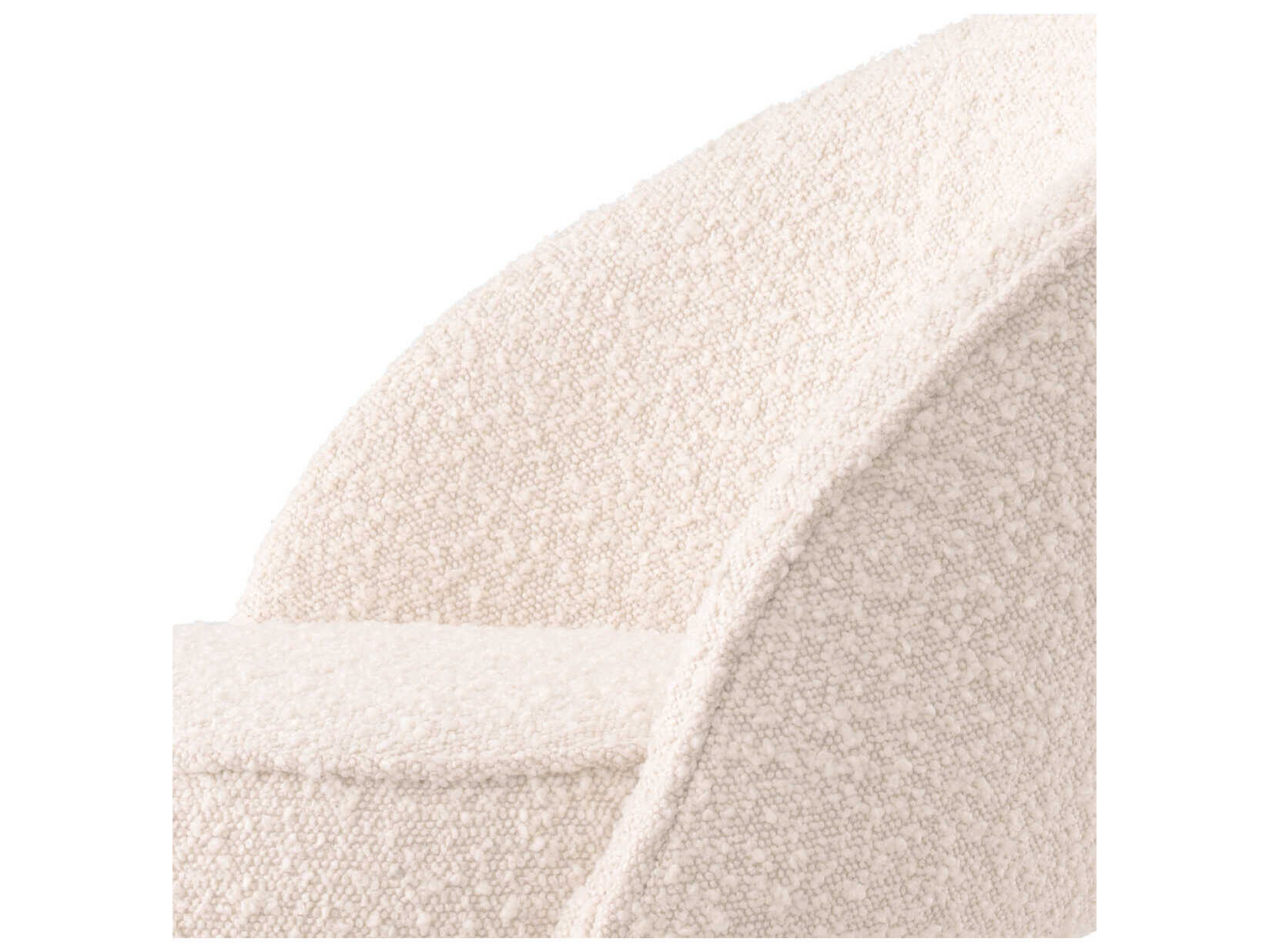 Eichholtz Cooper Boucle Cream Piping Upholstered Swivel Counter Stool Set of 2