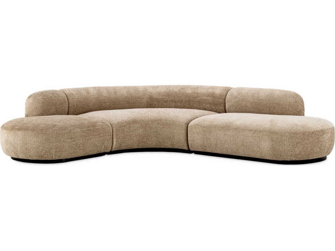 Eichholtz Bjorn Boucle Cream Black Base Beige Upholstered Modular