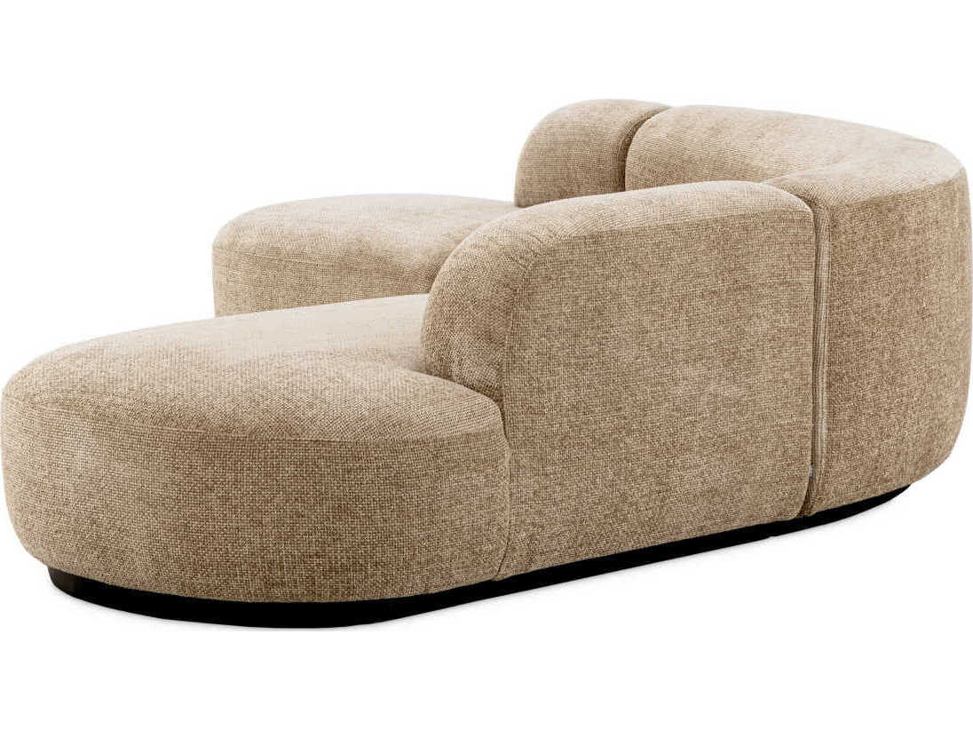 Eichholtz Bjorn Boucle Cream Black Base Beige Upholstered Modular