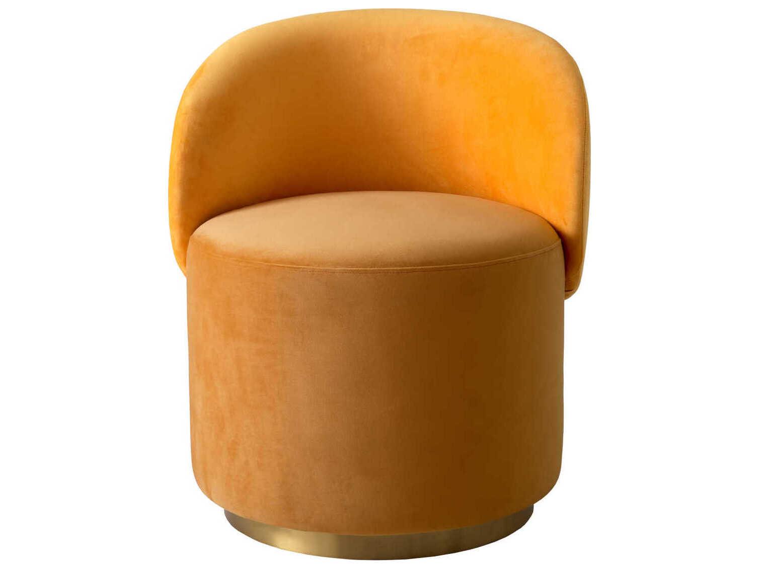 Eichholtz Greer Yellow Velvet Upholstered Armless Dining Chair