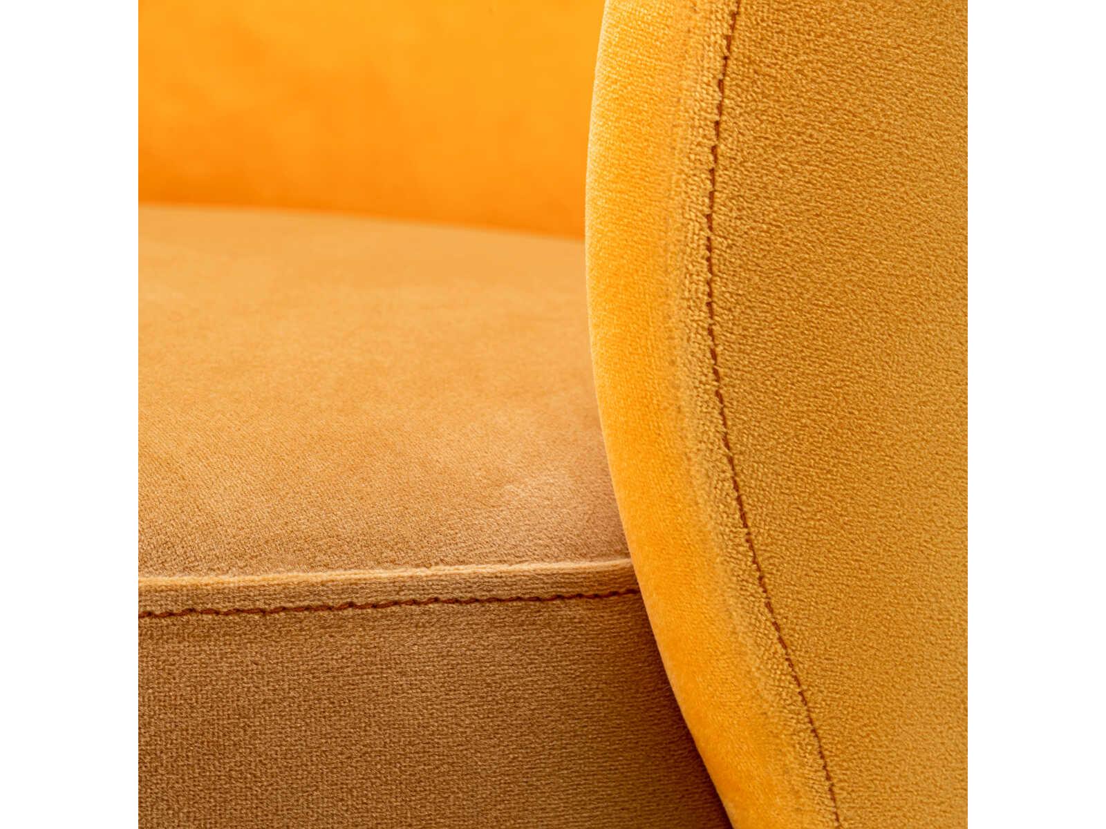 Eichholtz Greer Yellow Velvet Upholstered Armless Dining Chair