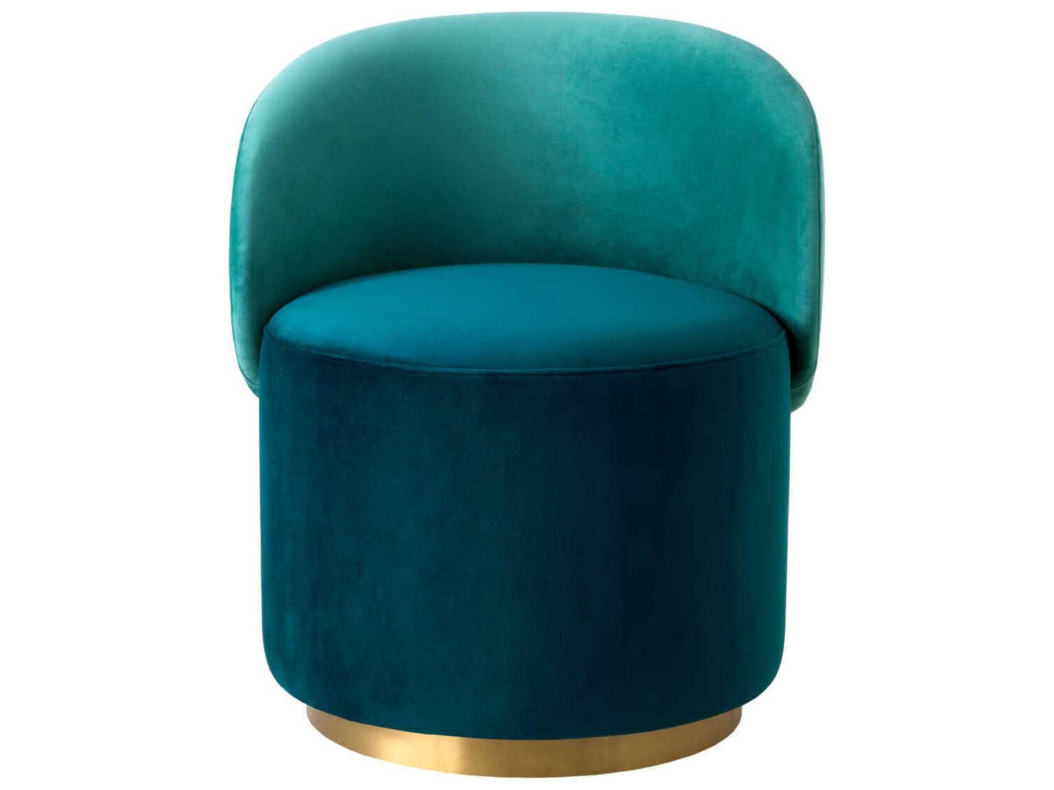 Eichholtz Greer Green Velvet Upholstered Armless Dining Chair