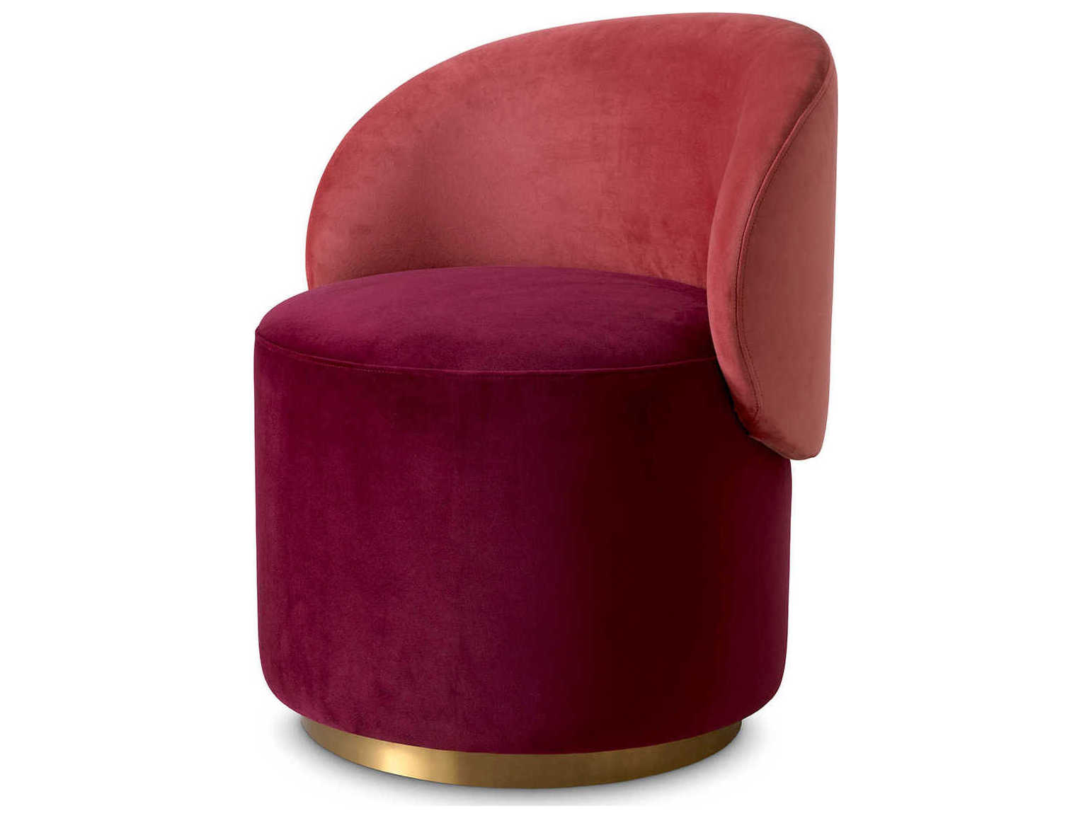 Eichholtz Greer Gold Velvet Upholstered Armless Dining Chair