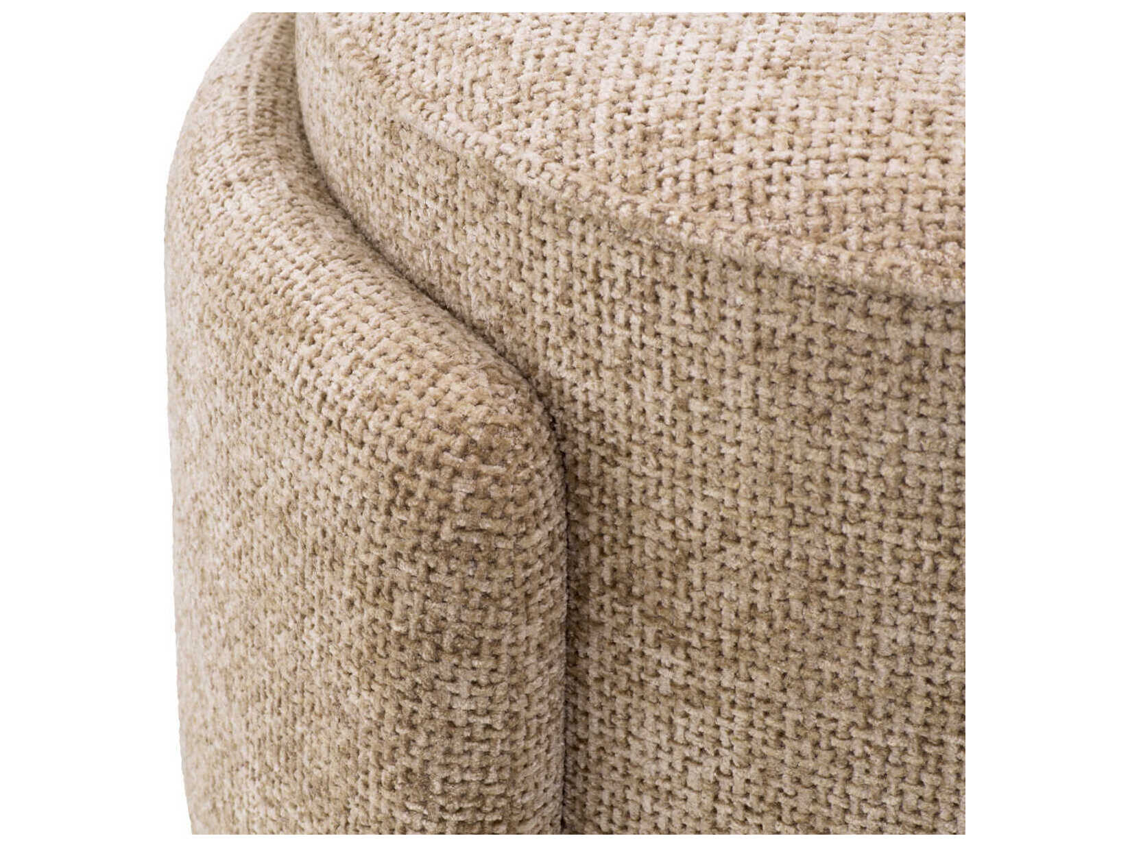 Eichholtz Ortega Lyssa Sand Beige Upholstered Accent Stool