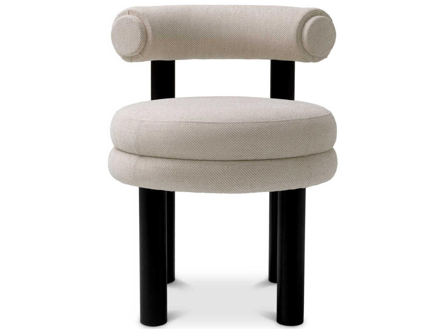 Eichholtz Zoey Beige Upholstered Arm Dining Chair