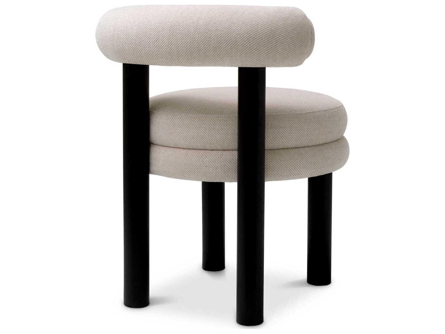 Eichholtz Zoey Beige Upholstered Arm Dining Chair