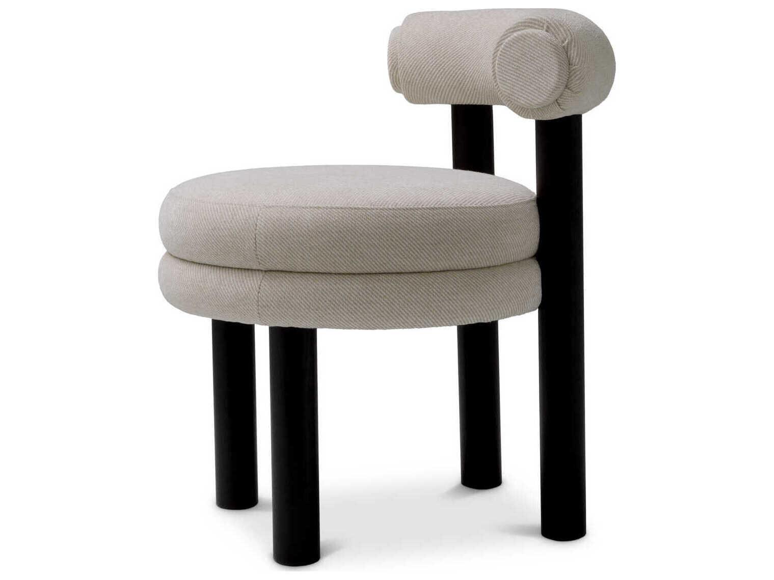 Eichholtz Zoey Beige Upholstered Arm Dining Chair