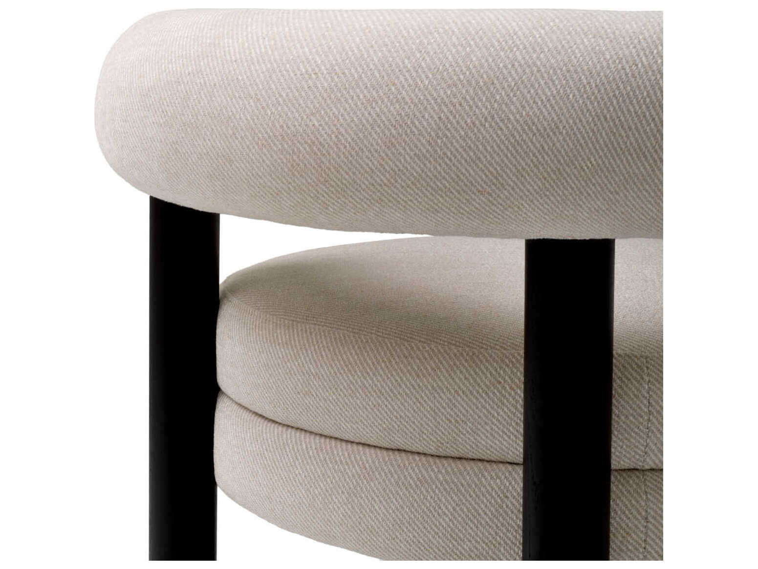 Eichholtz Zoey Beige Upholstered Arm Dining Chair