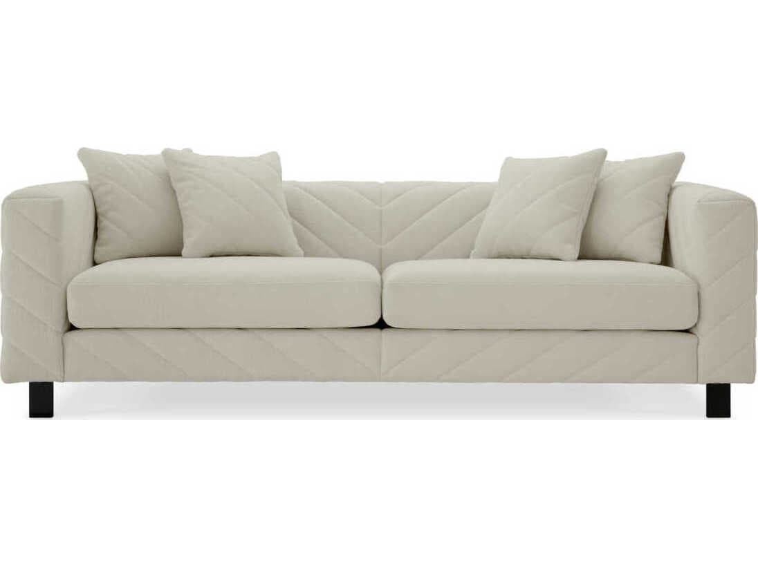 Eichholtz Avellino Reve Cream Black Feet Upholstered Sofa