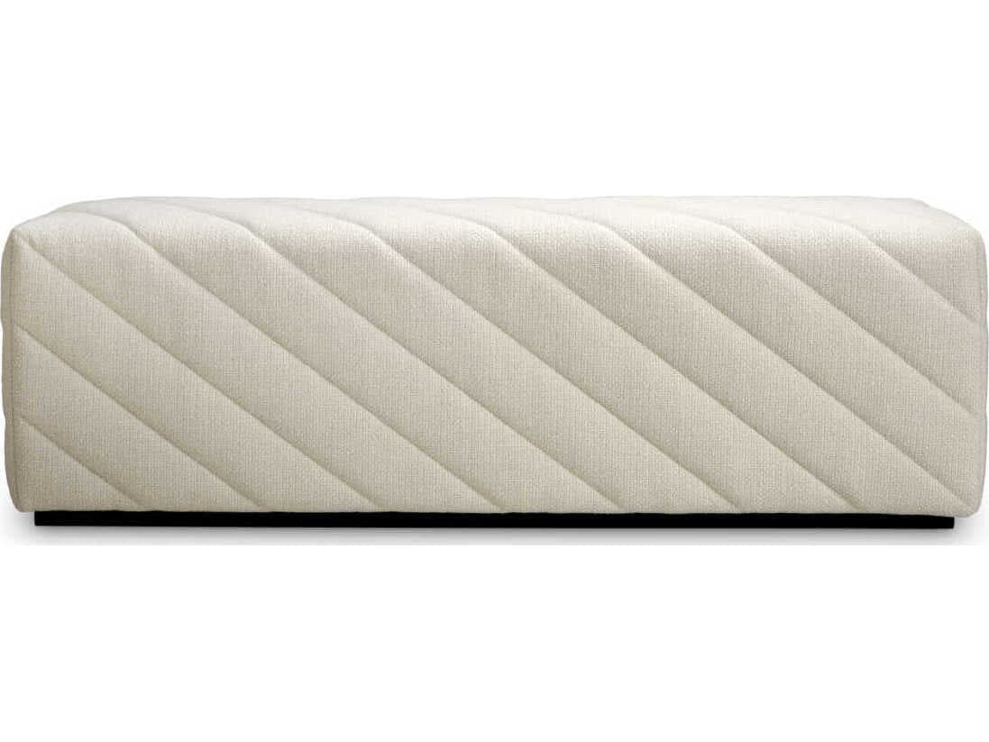 Eichholtz Avellino Reve Cream Black Base Upholstered Accent Bench
