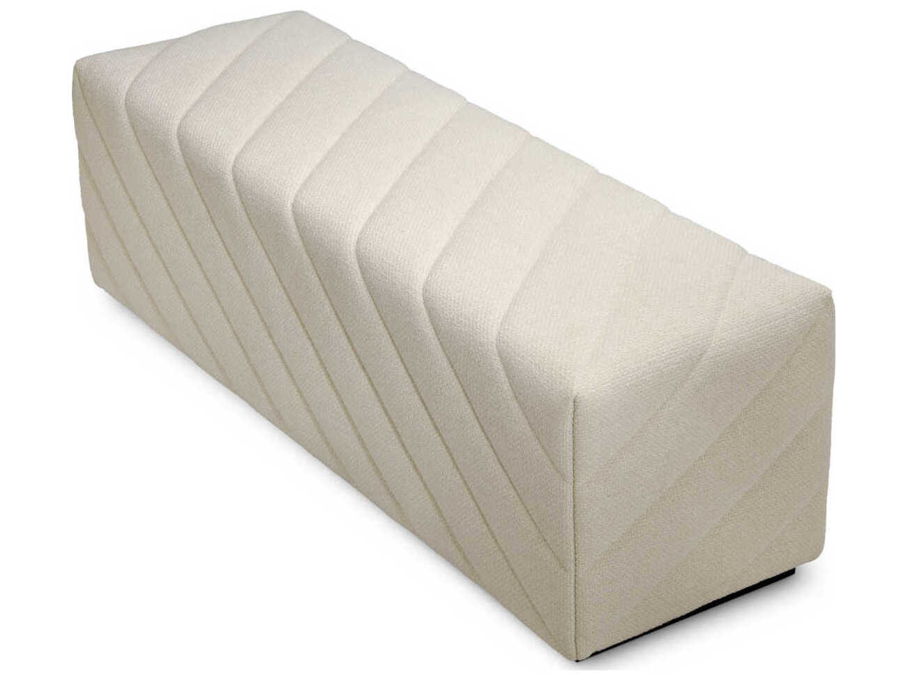 Eichholtz Avellino Reve Cream Black Base Upholstered Accent Bench