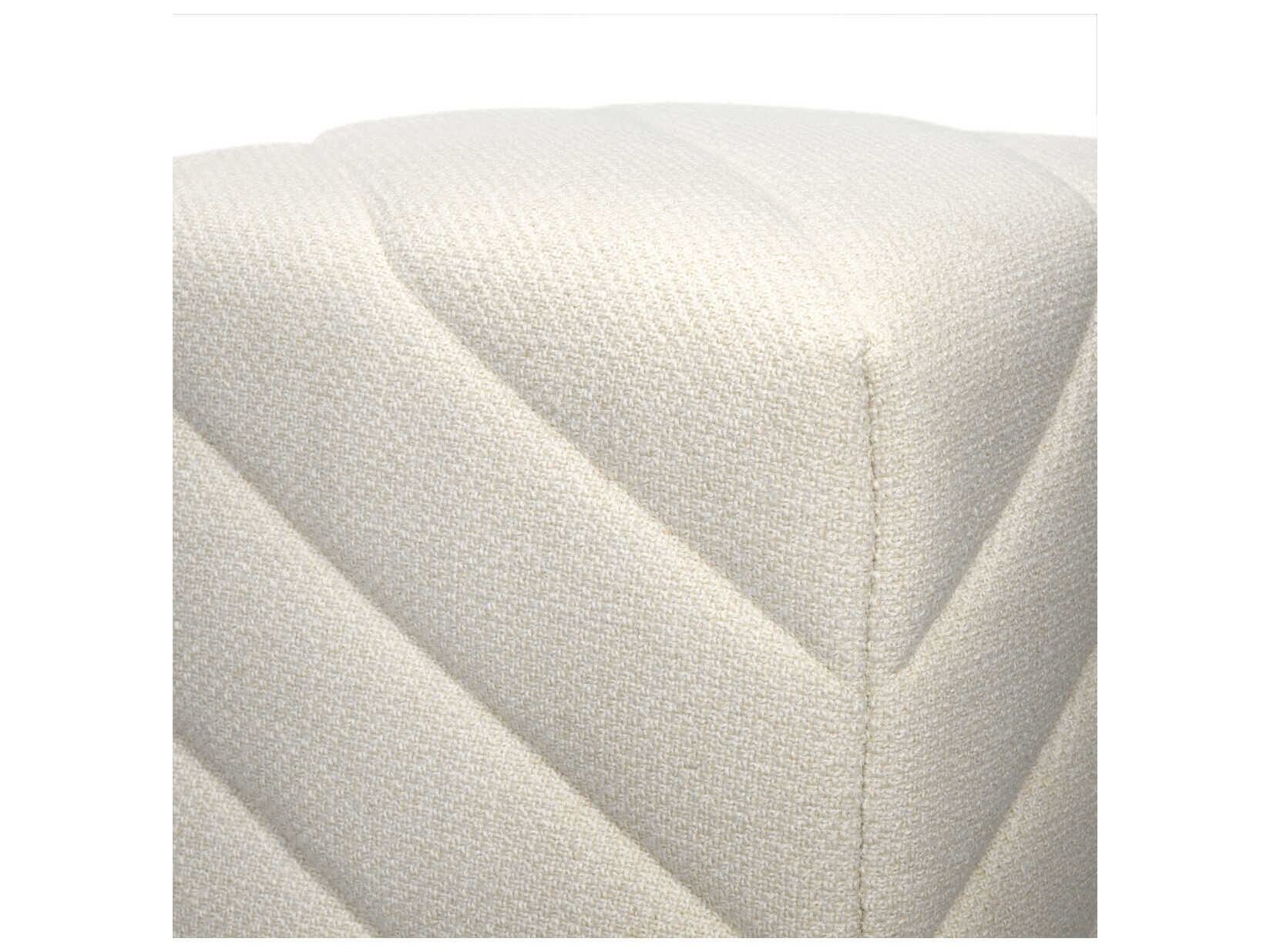 Eichholtz Avellino Reve Cream Black Base Upholstered Accent Stool