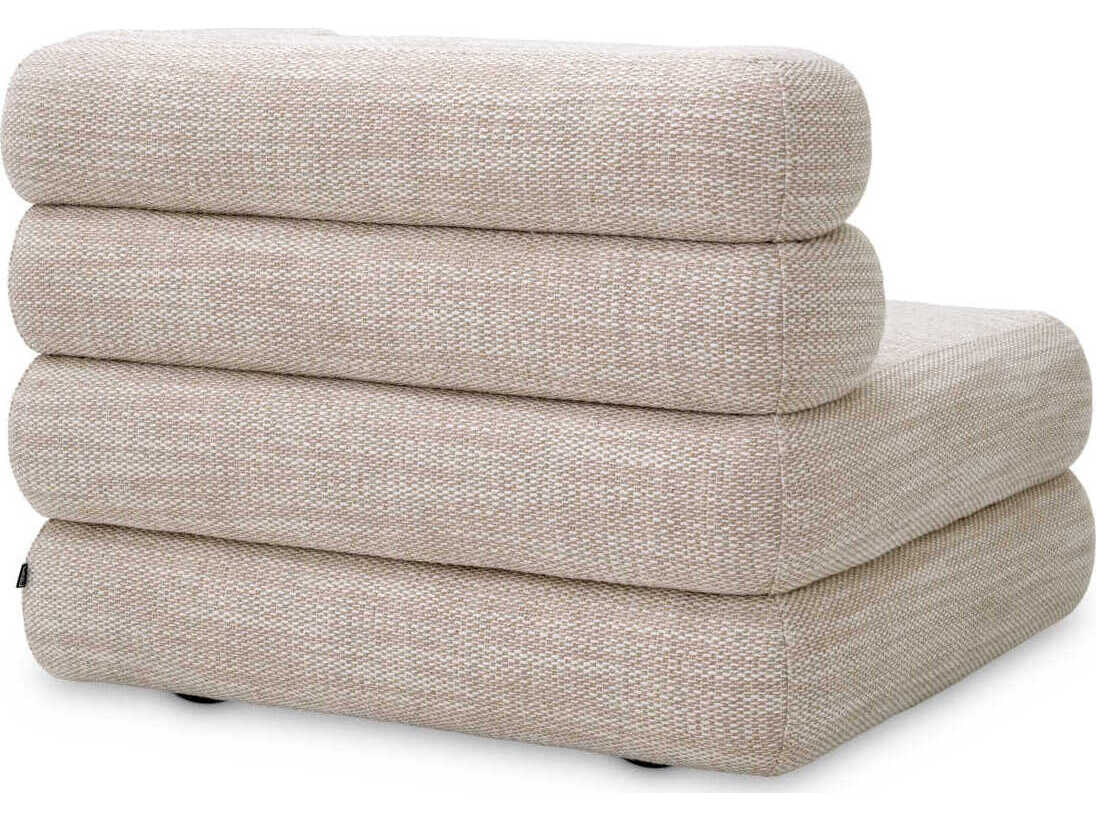 Eichholtz Malaga Skyward Sand Black Feet Beige Upholstered Modular