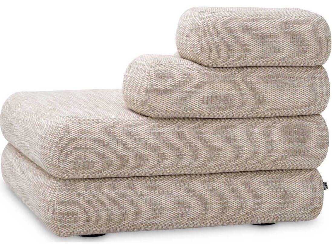 Eichholtz Malaga Skyward Sand Black Feet Beige Upholstered Modular