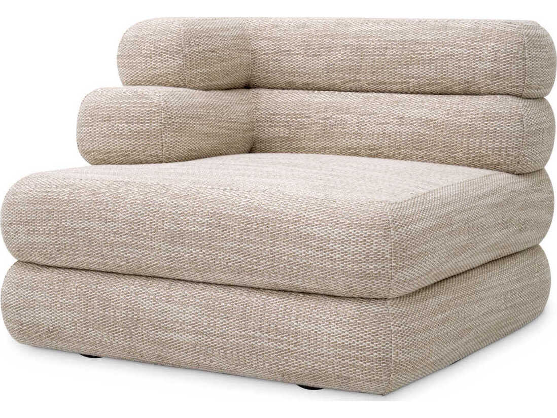 Eichholtz Malaga Skyward Sand Black Feet Beige Upholstered Modular