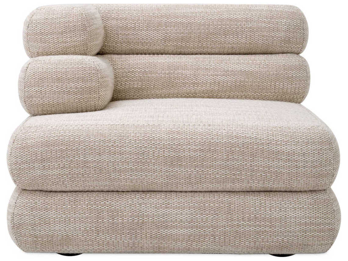 Eichholtz Malaga Skyward Sand Black Feet Beige Upholstered Modular
