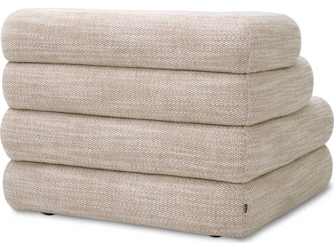 Eichholtz Malaga Skyward Sand Black Feet Beige Upholstered Modular
