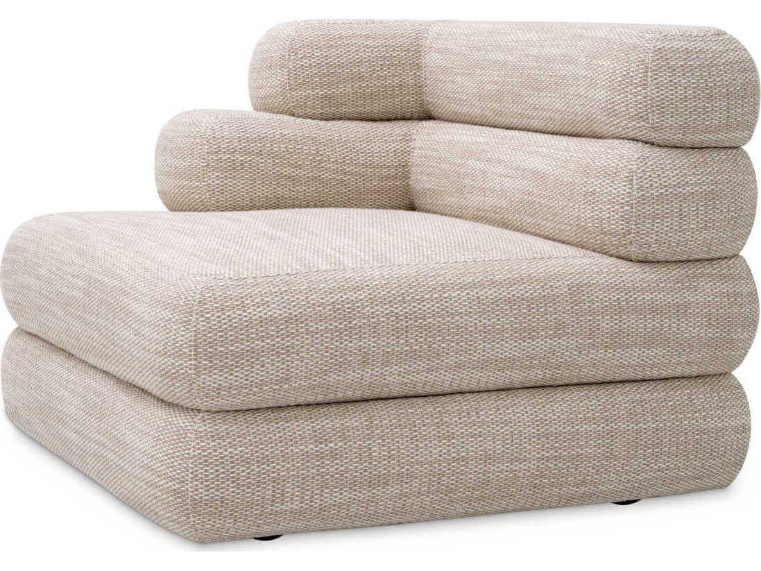 Eichholtz Malaga Skyward Sand Black Feet Beige Upholstered Modular