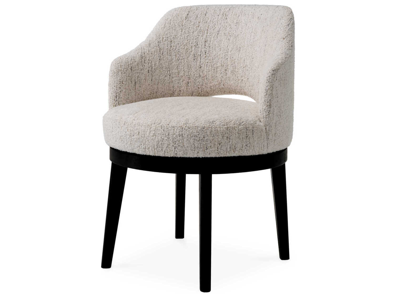 Eichholtz Sofia White Upholstered Arm Dining Chair