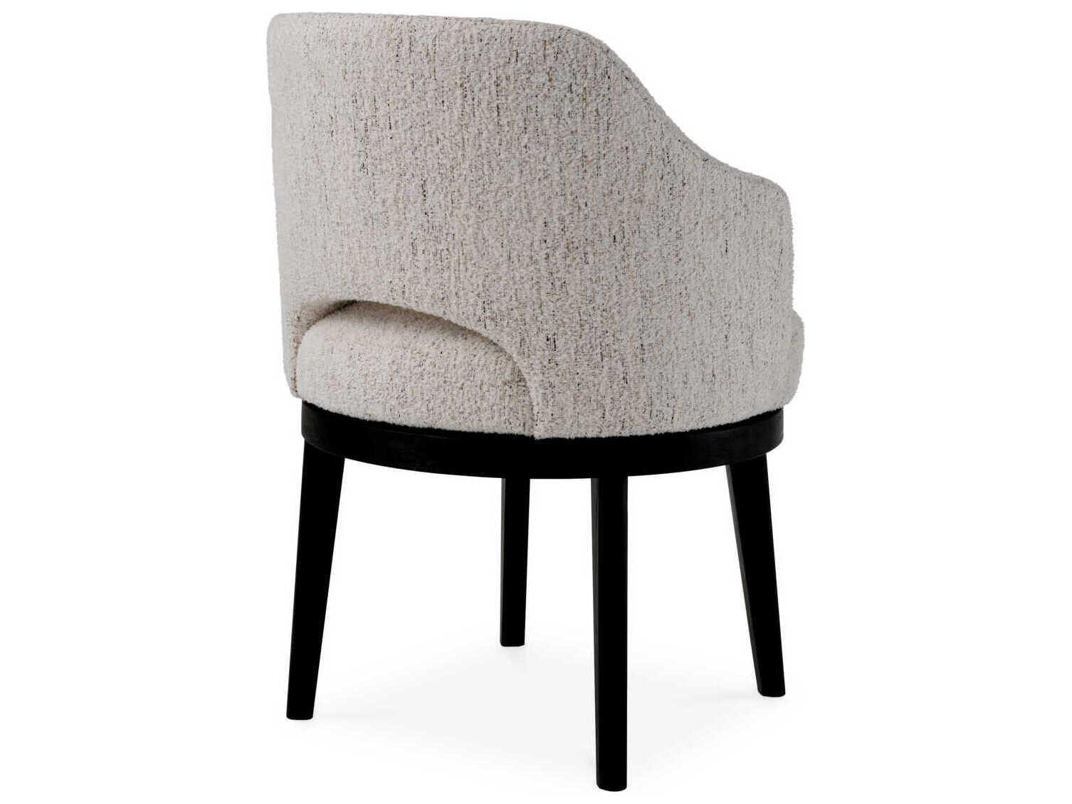 Eichholtz Sofia White Upholstered Arm Dining Chair