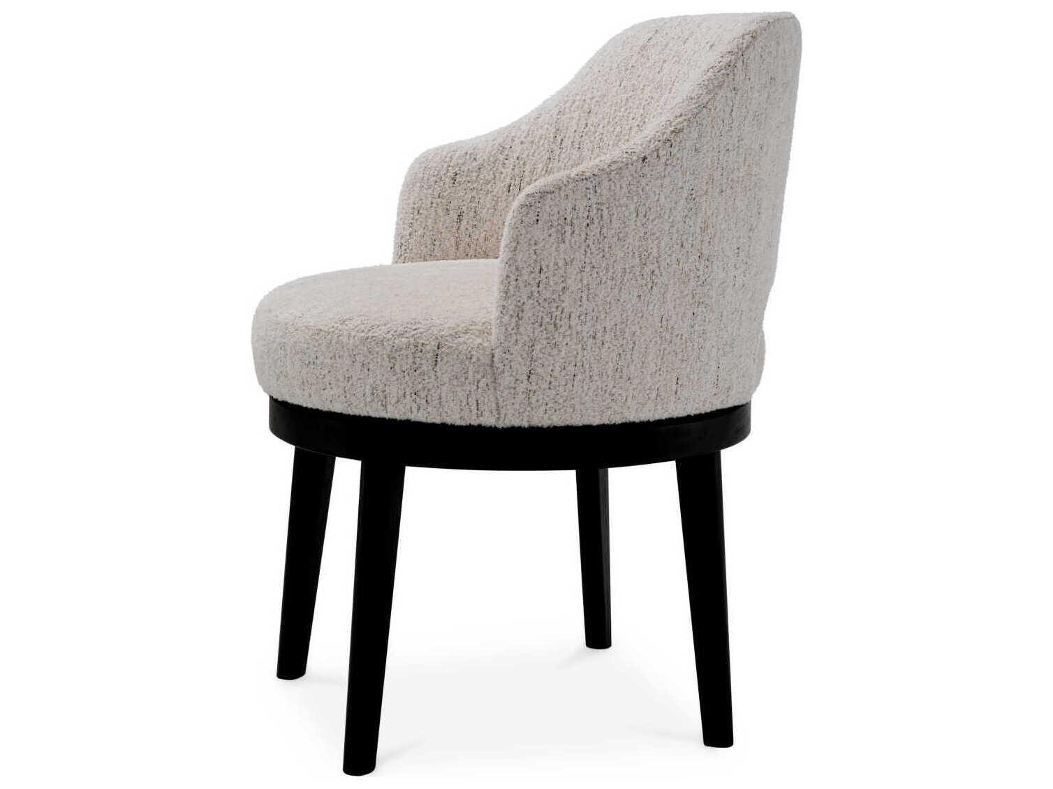 Eichholtz Sofia White Upholstered Arm Dining Chair