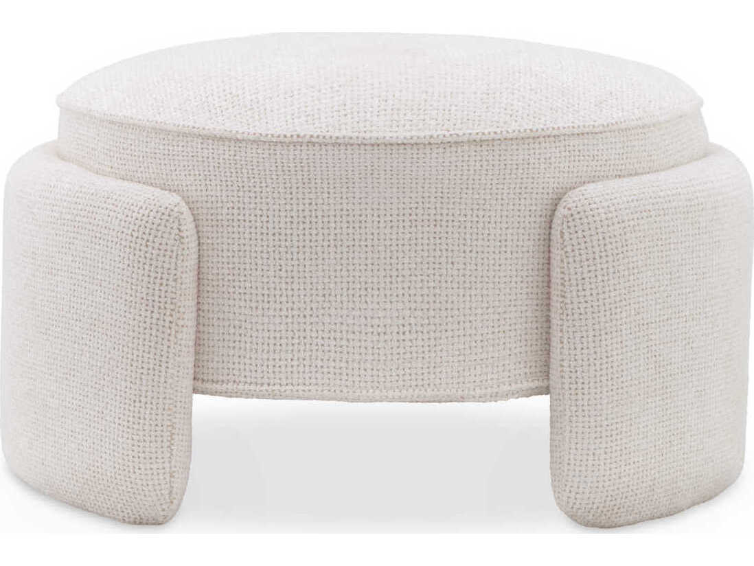 Eichholtz Ortega White Upholstered Accent Stool