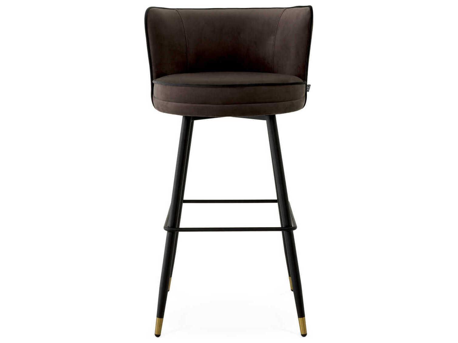 Eichholtz Grenada Velvet Upholstered Swivel Bar Stool