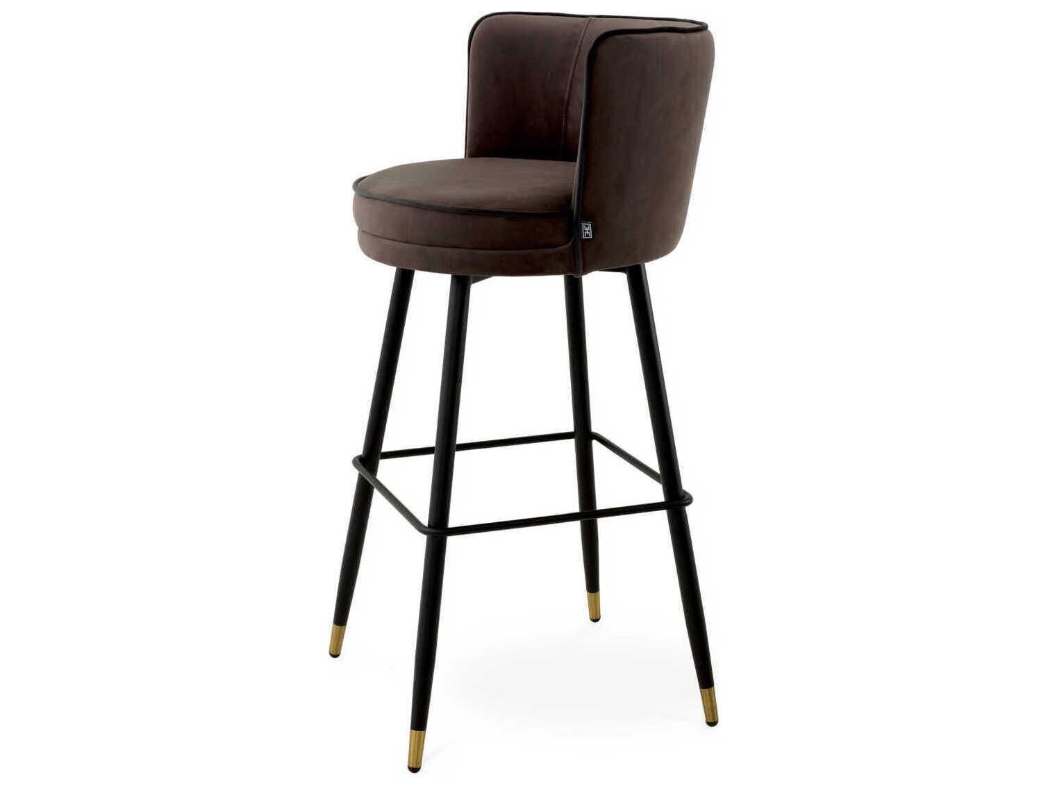 Eichholtz Grenada Velvet Upholstered Swivel Bar Stool