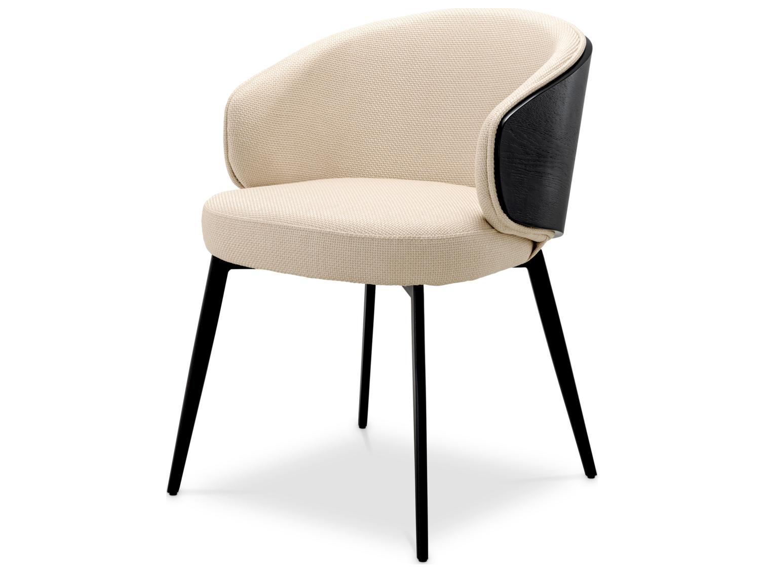 Eichholtz Beige Upholstered Arm Dining Chair