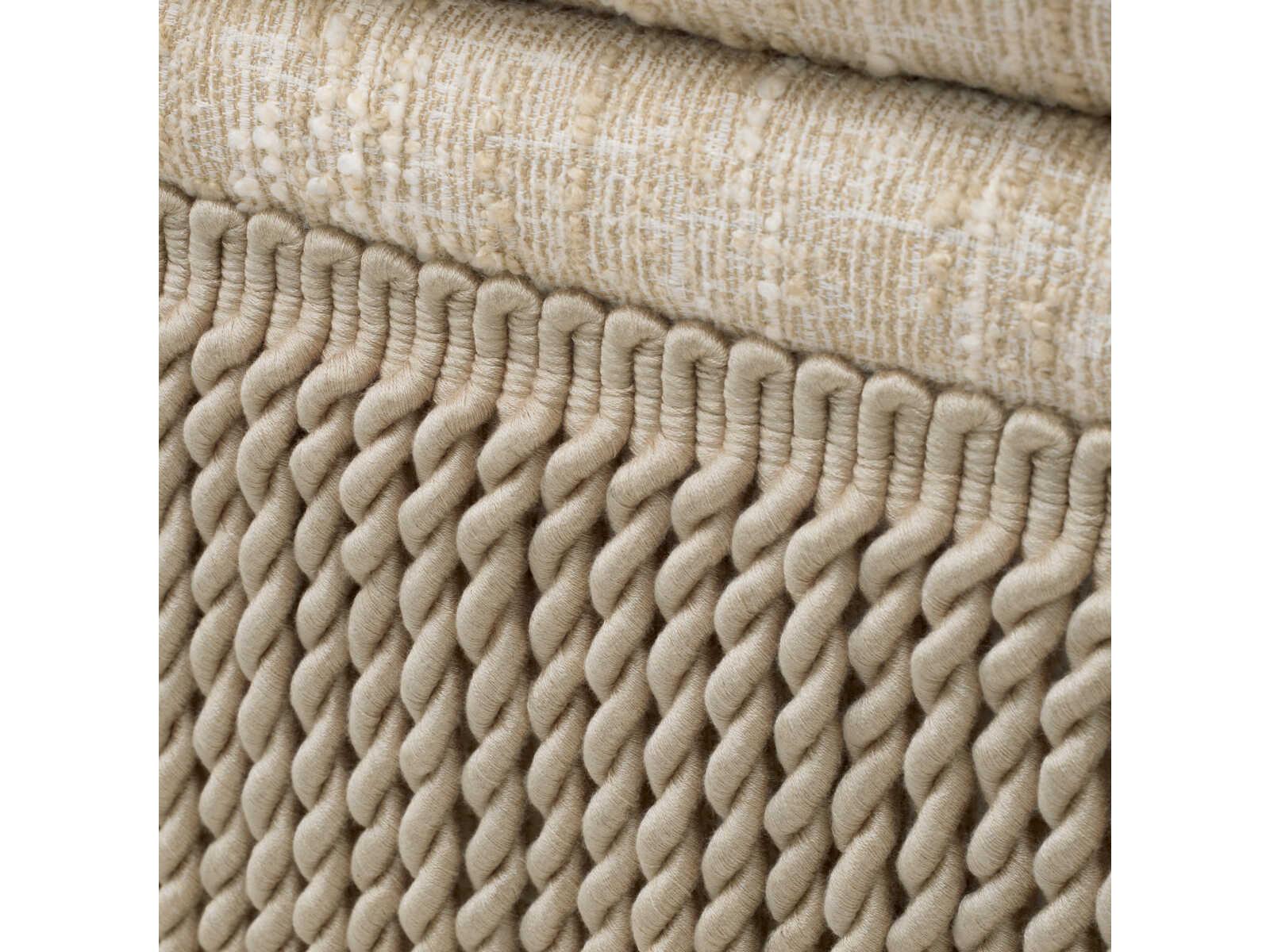 Eichholtz Dorantes Boucle Sonata Cream Upholstered Accent Stool