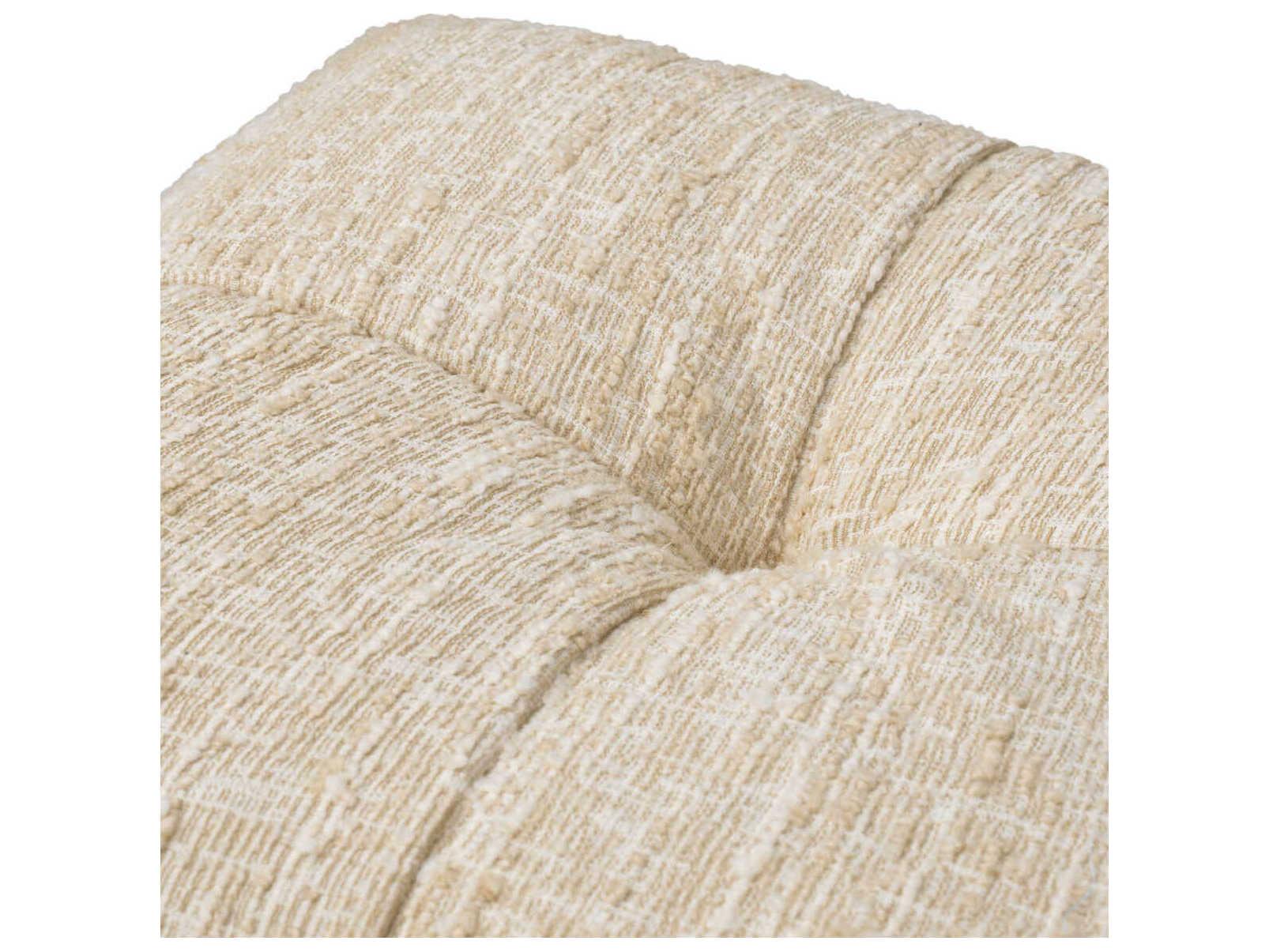 Eichholtz Dorantes Boucle Sonata Cream Upholstered Accent Stool