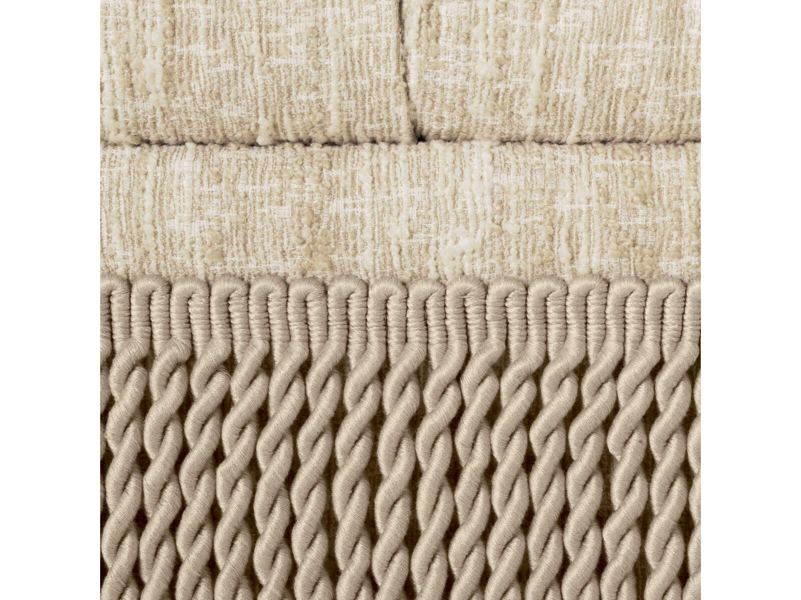 Eichholtz Dorantes Boucle Sonata Cream Upholstered Ottoman