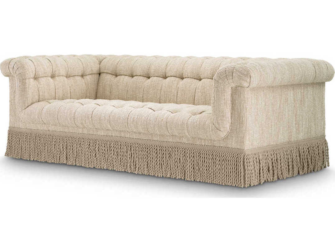 Eichholtz Dorantes Boucle Sonata Cream Upholstered Sofa
