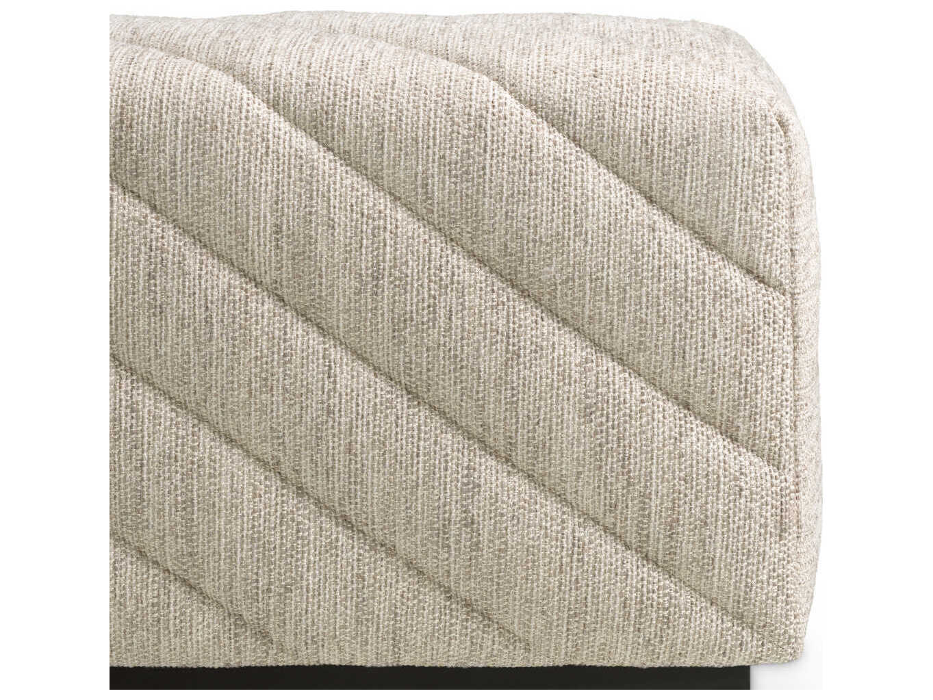 Eichholtz Avellino Splendor Light Grey Black Base Upholstered Accent Bench