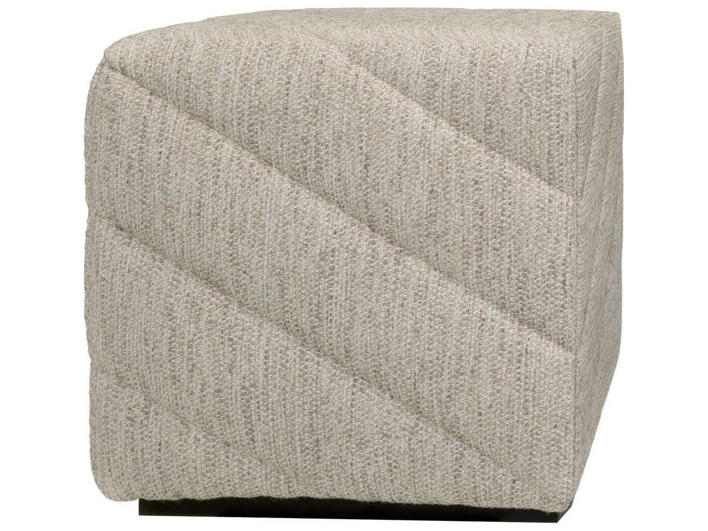 Eichholtz Avellino Splendor Light Grey Black Base Upholstered Accent Stool