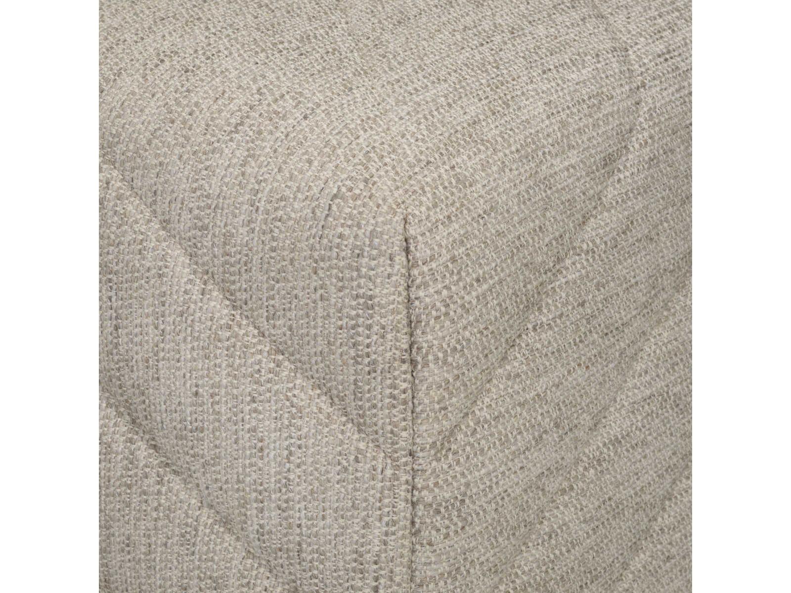 Eichholtz Avellino Splendor Light Grey Black Base Upholstered Accent Stool