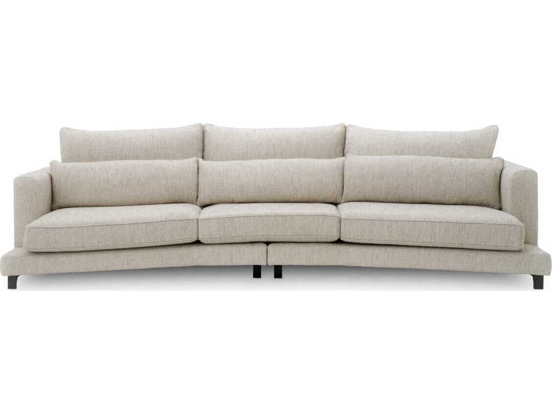 Eichholtz Savarana Splendor Light Grey Black Feet Upholstered Sofa