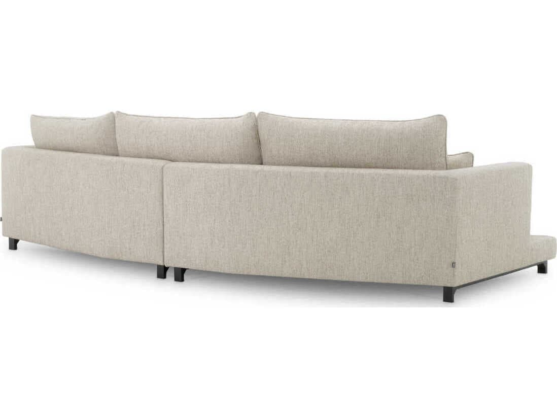 Eichholtz Savarana Splendor Light Grey Black Feet Upholstered Sofa