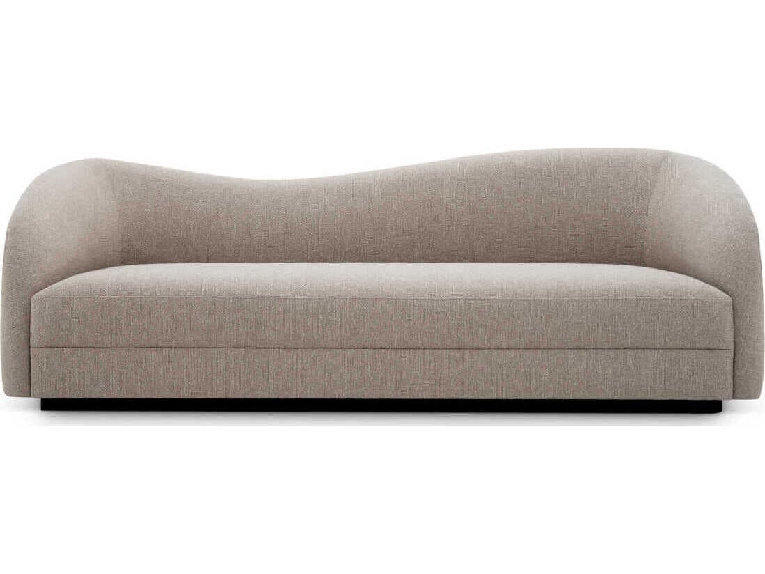 Eichholtz Divisadero Reve Greige Black Wooden Base Beige Upholstered Sofa