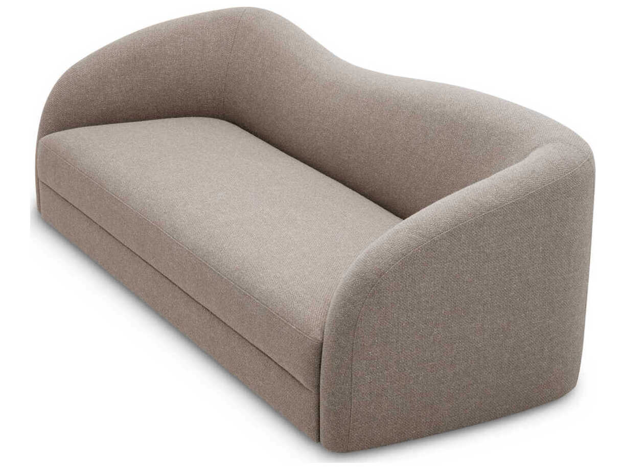 Eichholtz Divisadero Reve Greige Black Wooden Base Beige Upholstered Sofa