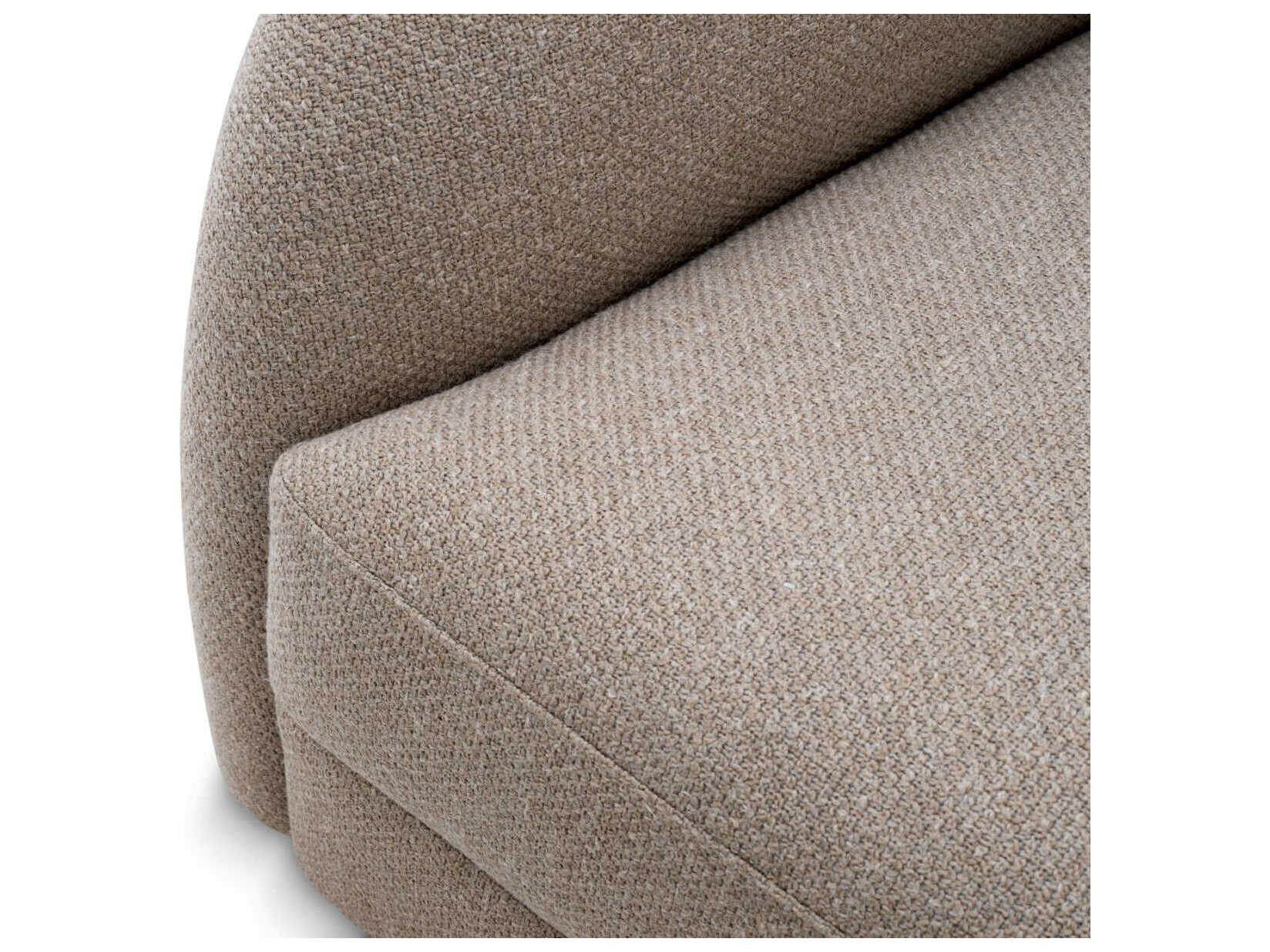 Eichholtz Divisadero Reve Greige Black Wooden Base Beige Upholstered Sofa