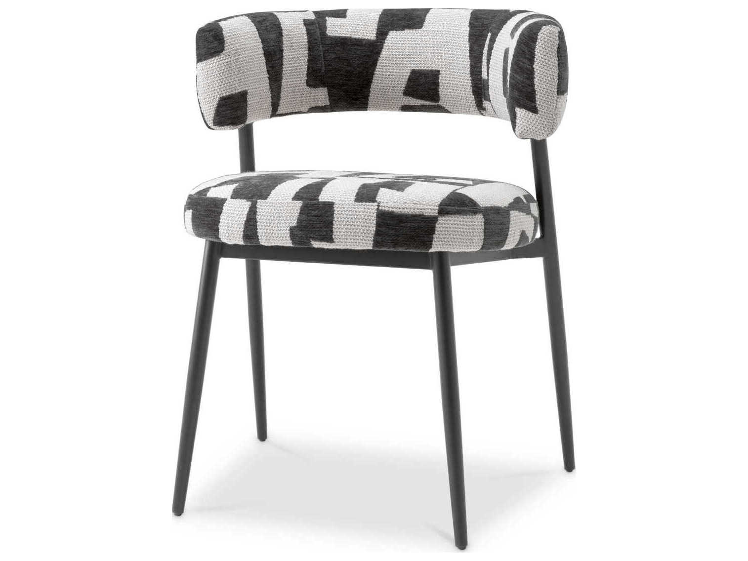 Eichholtz Folsom Black Upholstered Armless Dining Chair