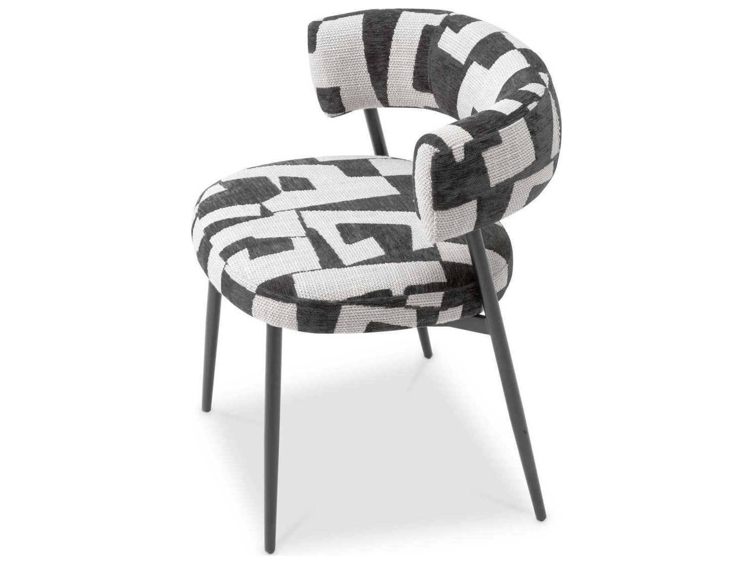 Eichholtz Folsom Black Upholstered Armless Dining Chair