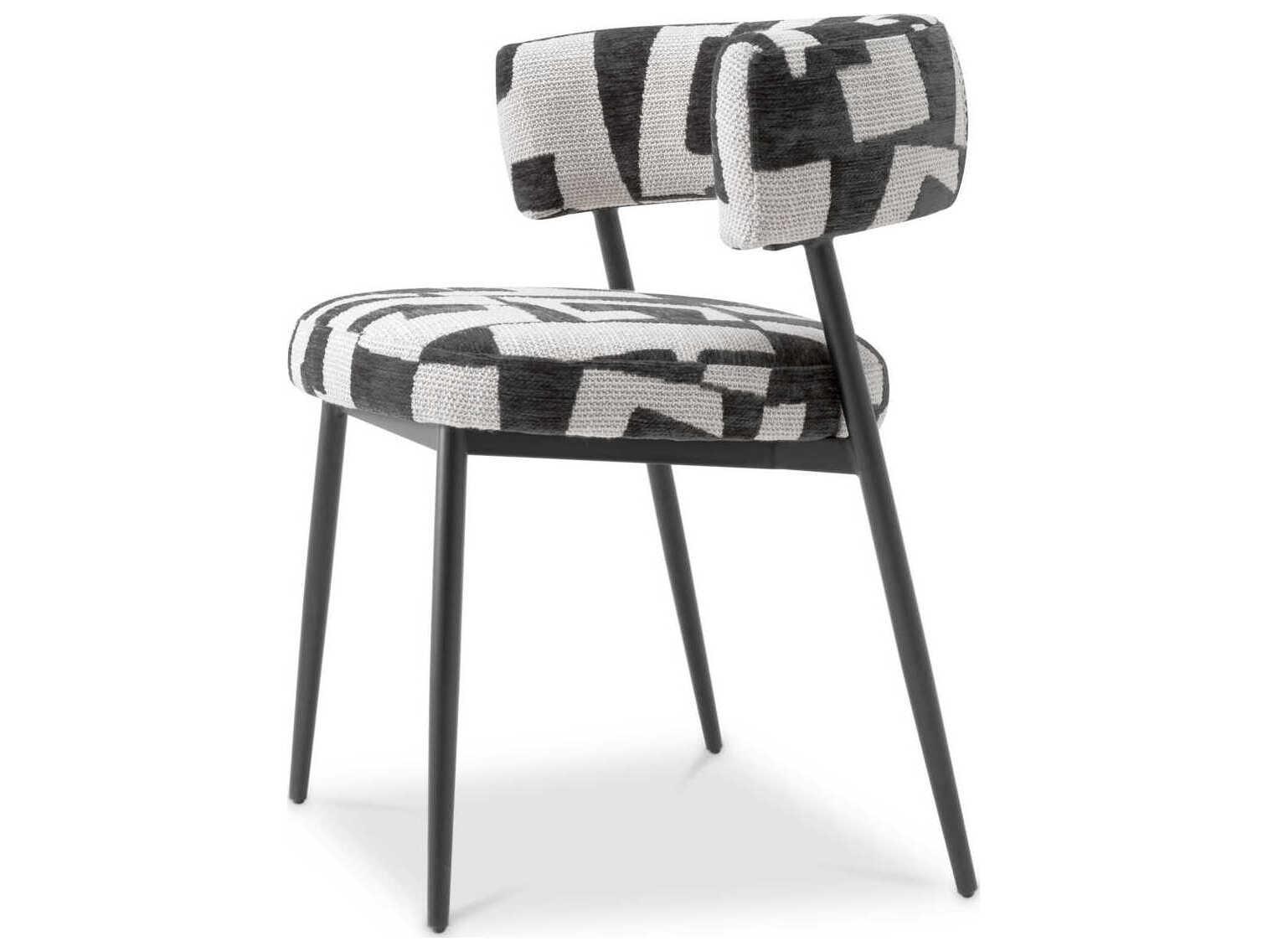 Eichholtz Folsom Black Upholstered Armless Dining Chair