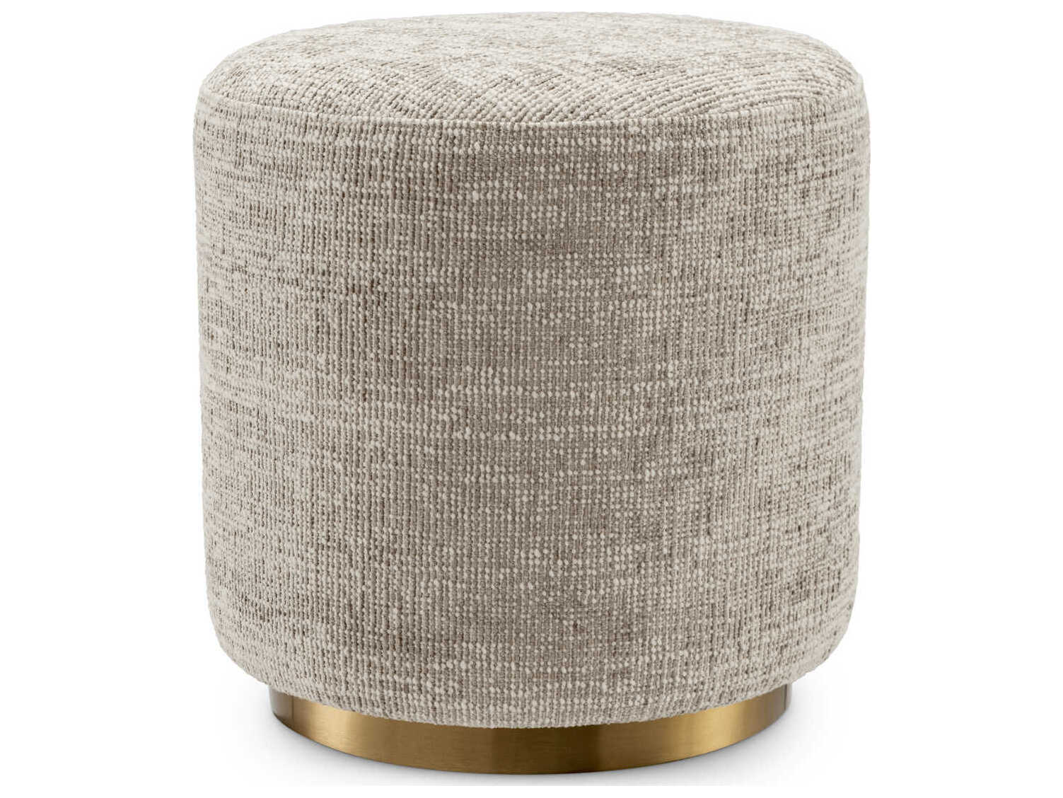 Eichholtz Greer Beige Upholstered Accent Stool